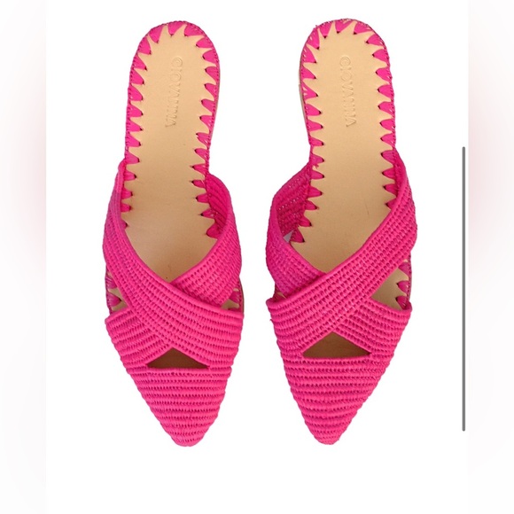 Giovanna Venus Raffia Mule Fuchsia pink - Picture 2 of 6